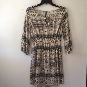 PEPPERMINT Elephant design gray dress